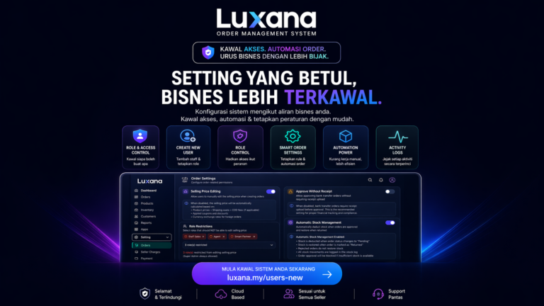 Luxana Dashboard &#8211; Setting