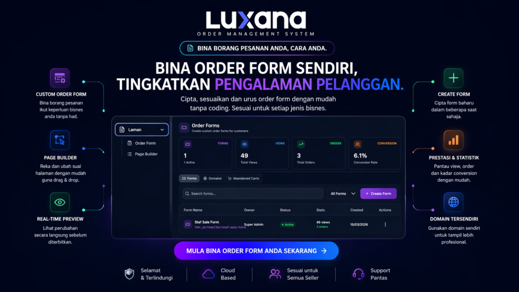Luxana Dashboard &#8211; Laman